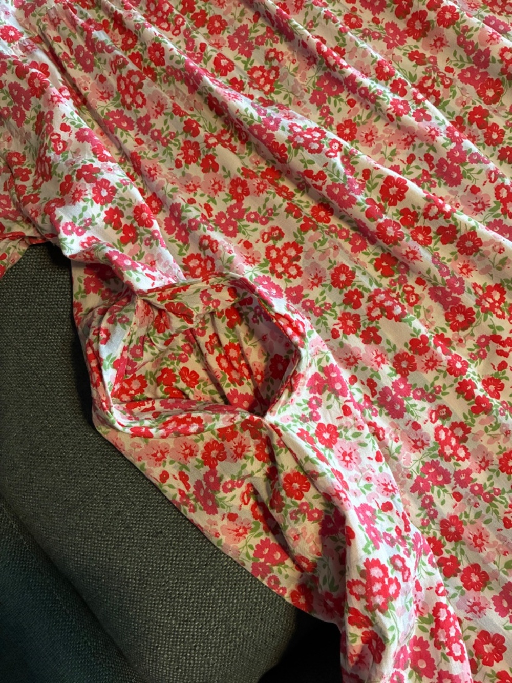 Evolverie vintage/boho pink ditsy floral midi dress - Women's size XL - Picture 6 of 8